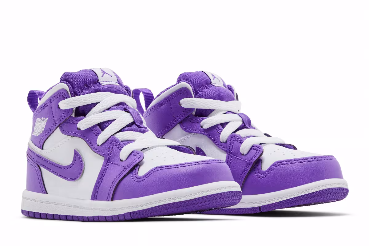 Air Jordan 1 Mid TD Purple Venom, view 9