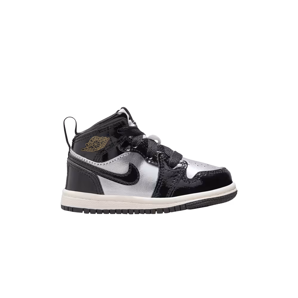Air Jordan 1 Mid SE TD Black Metallic Silver