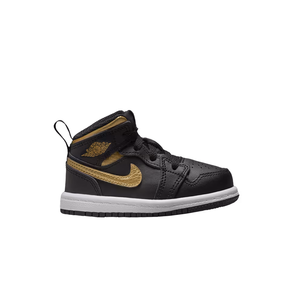 Air Jordan 1 Mid TD Black Metallic Gold