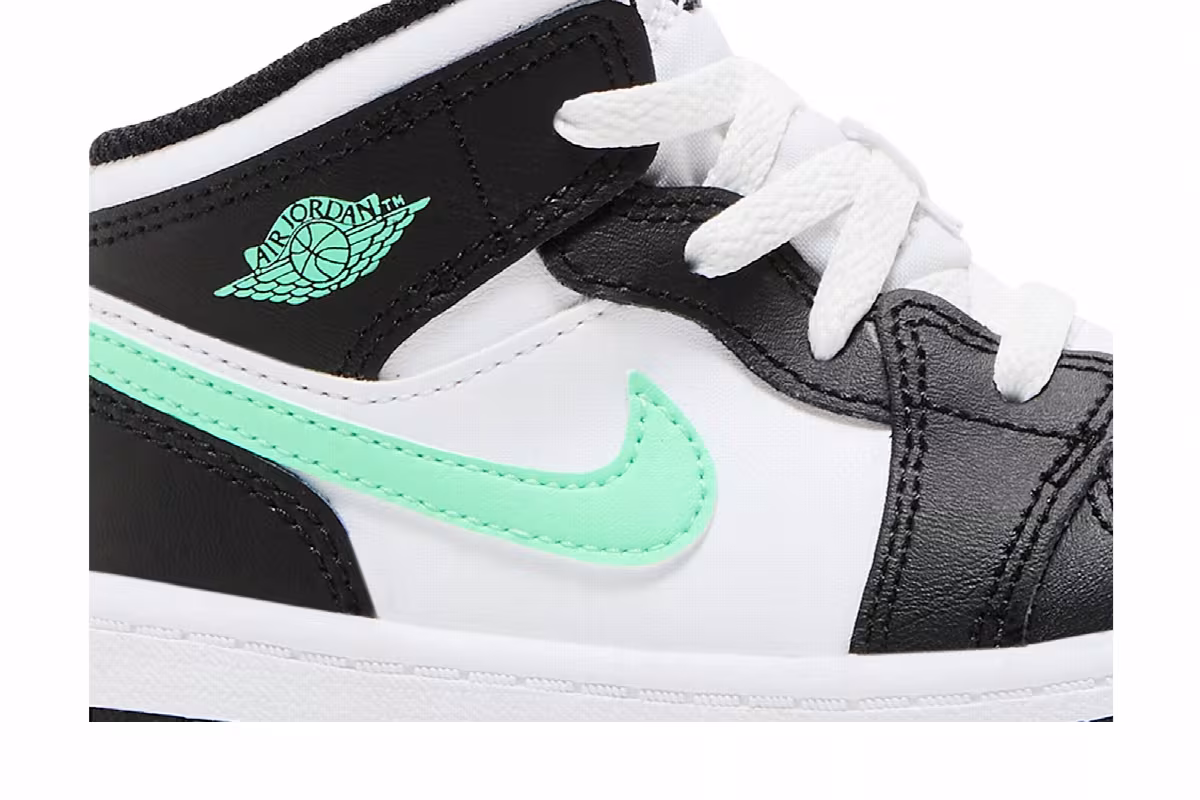 Air Jordan 1 Mid TD Green Glow, view 3
