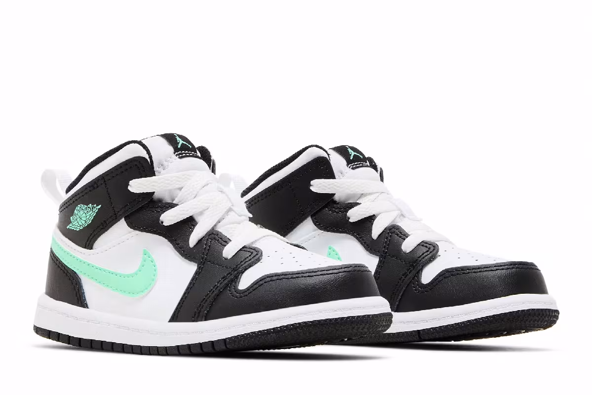 Air Jordan 1 Mid TD Green Glow, view 9