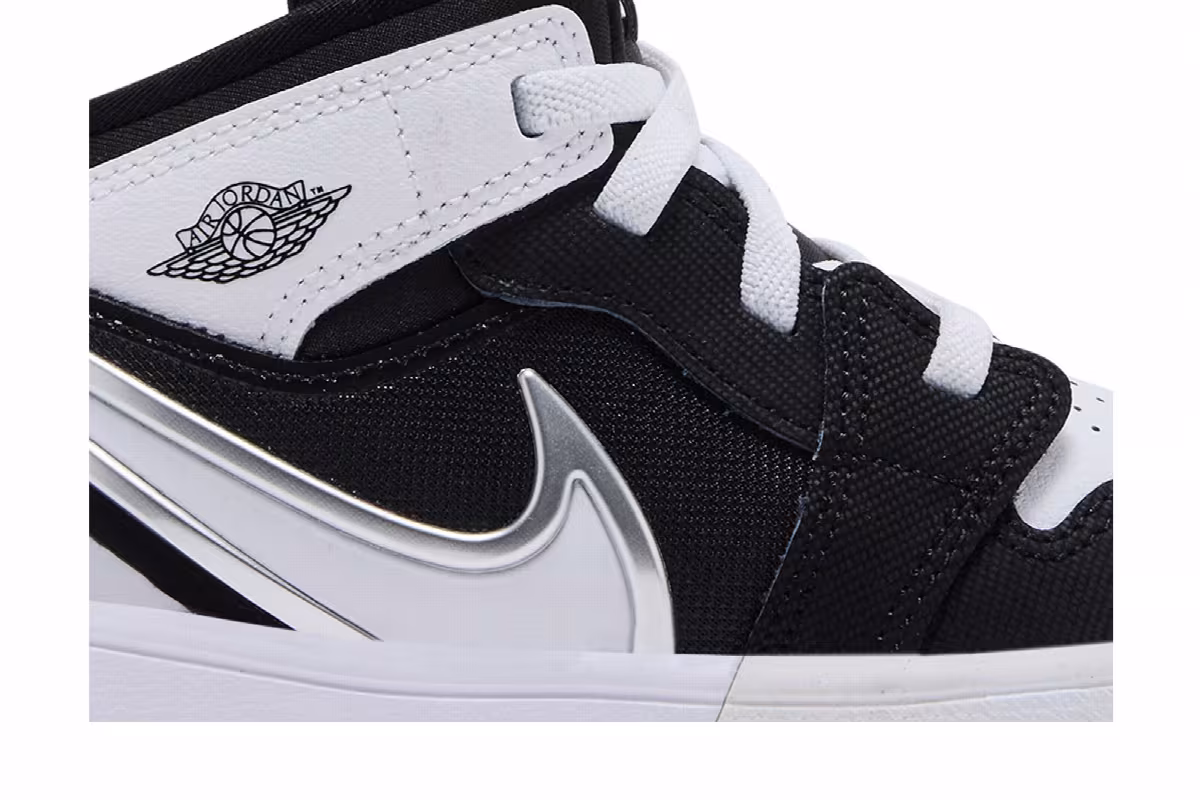 Air Jordan 1 Mid RM EasyOn TD Black White, view 3