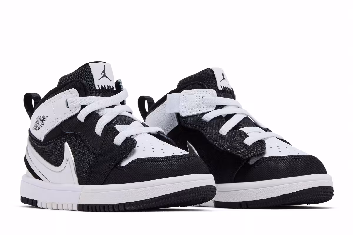 Air Jordan 1 Mid RM EasyOn TD Black White, view 9