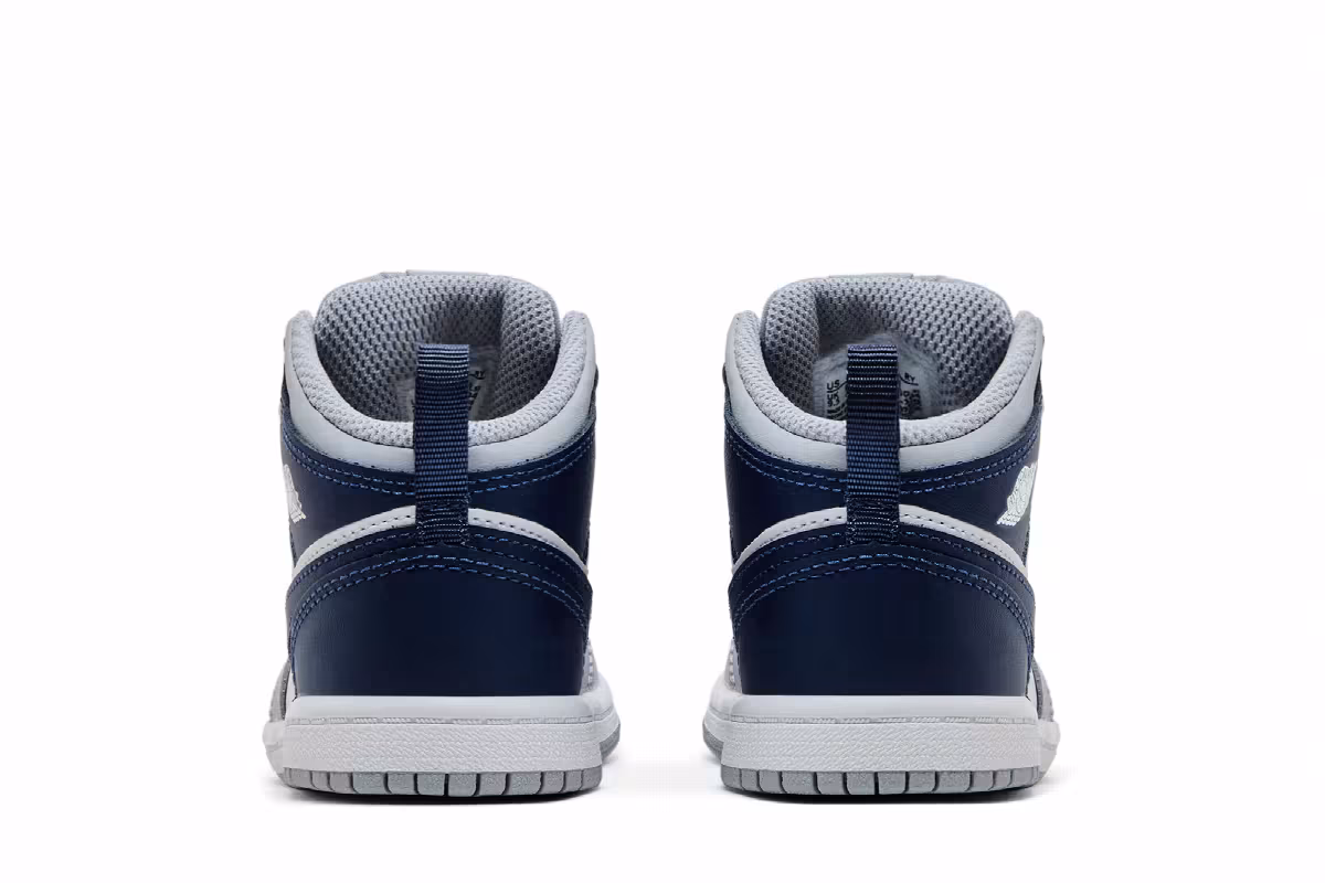 Air Jordan 1 Mid TD Wolf Grey Midnight Navy, view 7