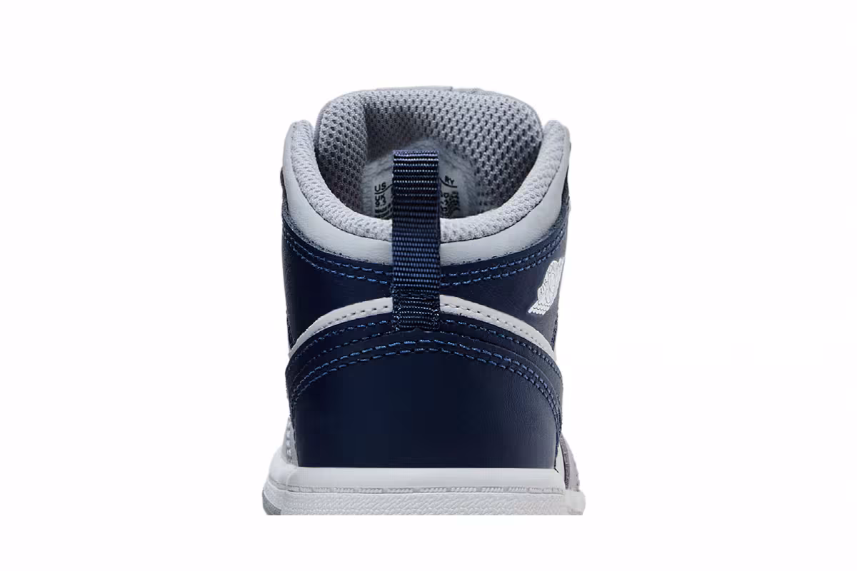 Air Jordan 1 Mid TD Wolf Grey Midnight Navy, view 8