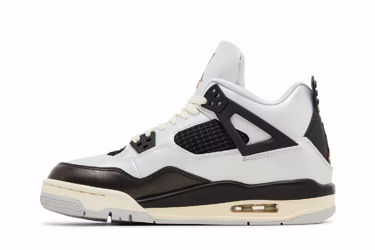 Air Jordan 4 GS Platinum Gold, view 4