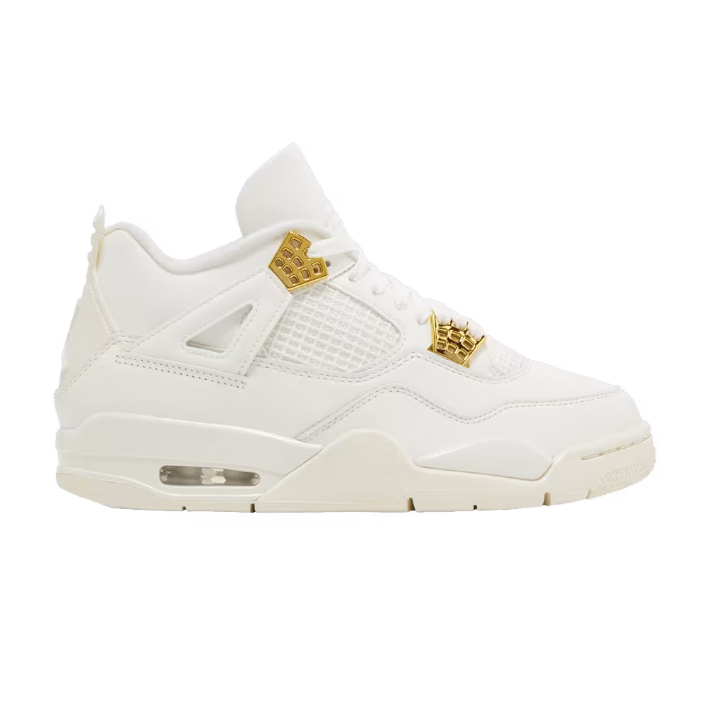 Women's Air Jordan 4 Metallic Gold