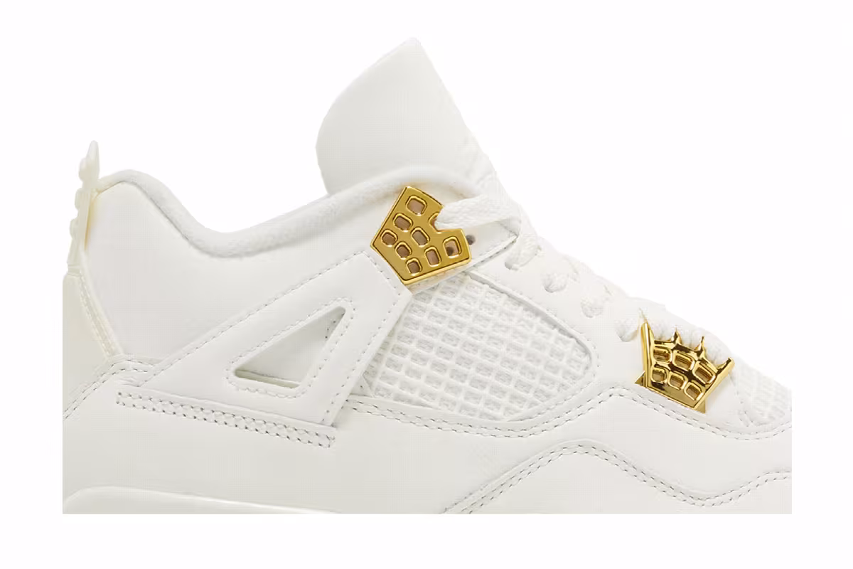 Women's Air Jordan 4 Metallic Gold, view 3
