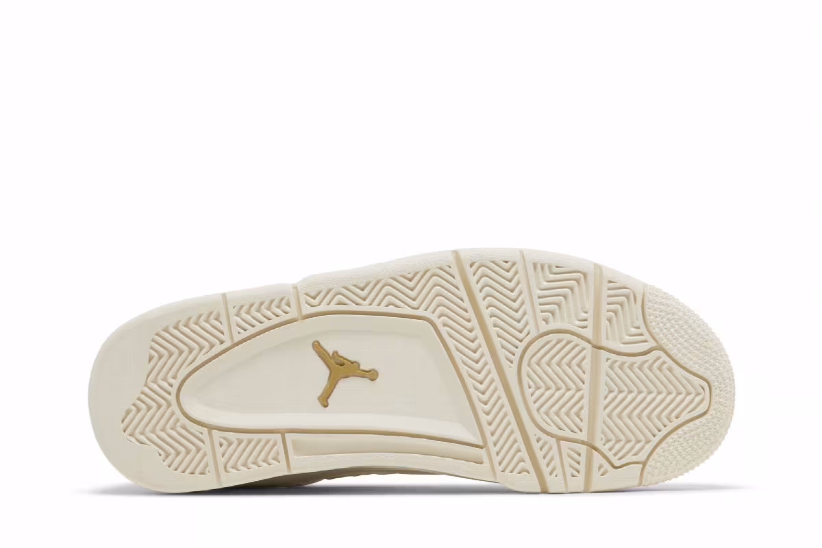 Women's Air Jordan 4 Metallic Gold, view 5
