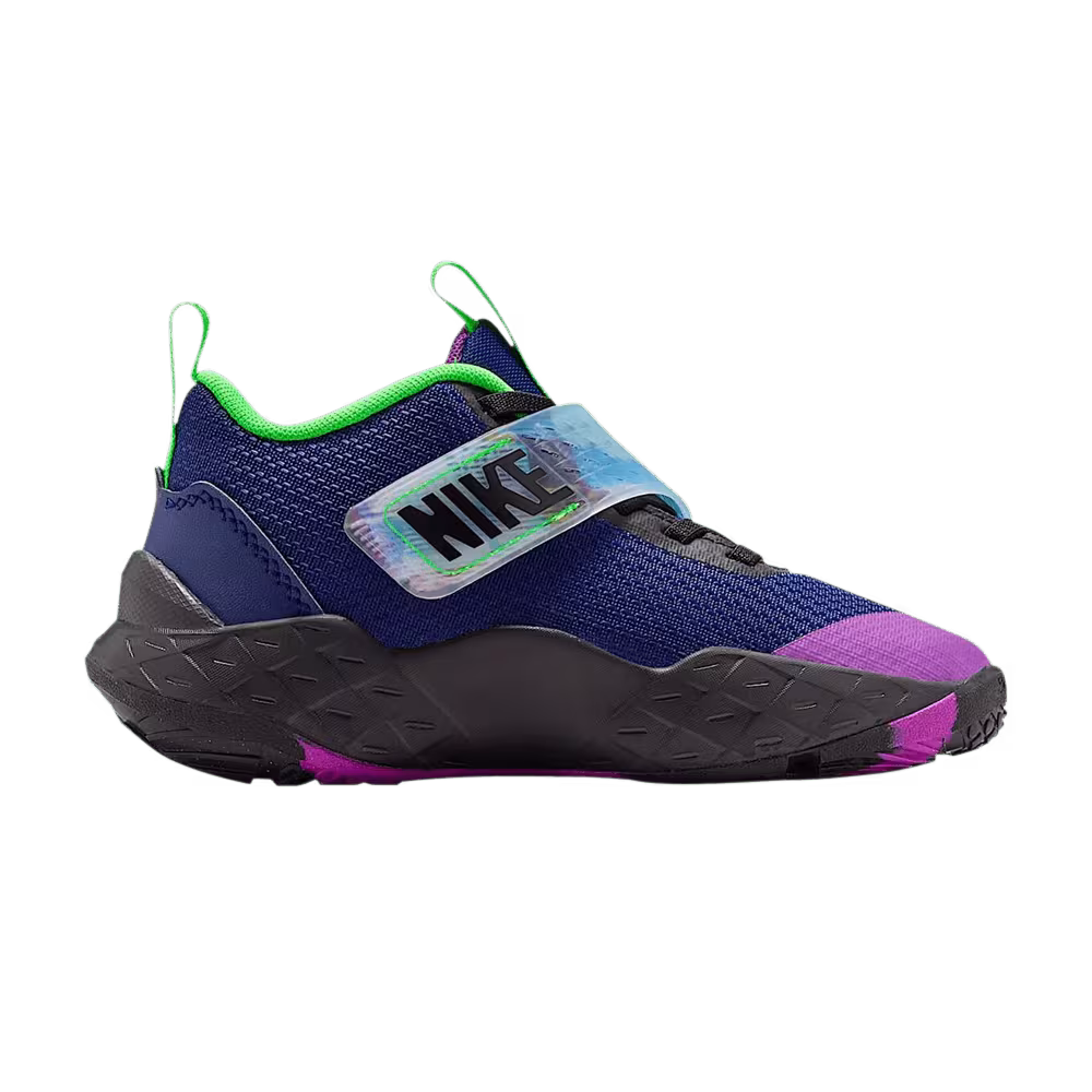 Nike Team Hustle D 12 PS Blue Void Green Streak Vivid Purple