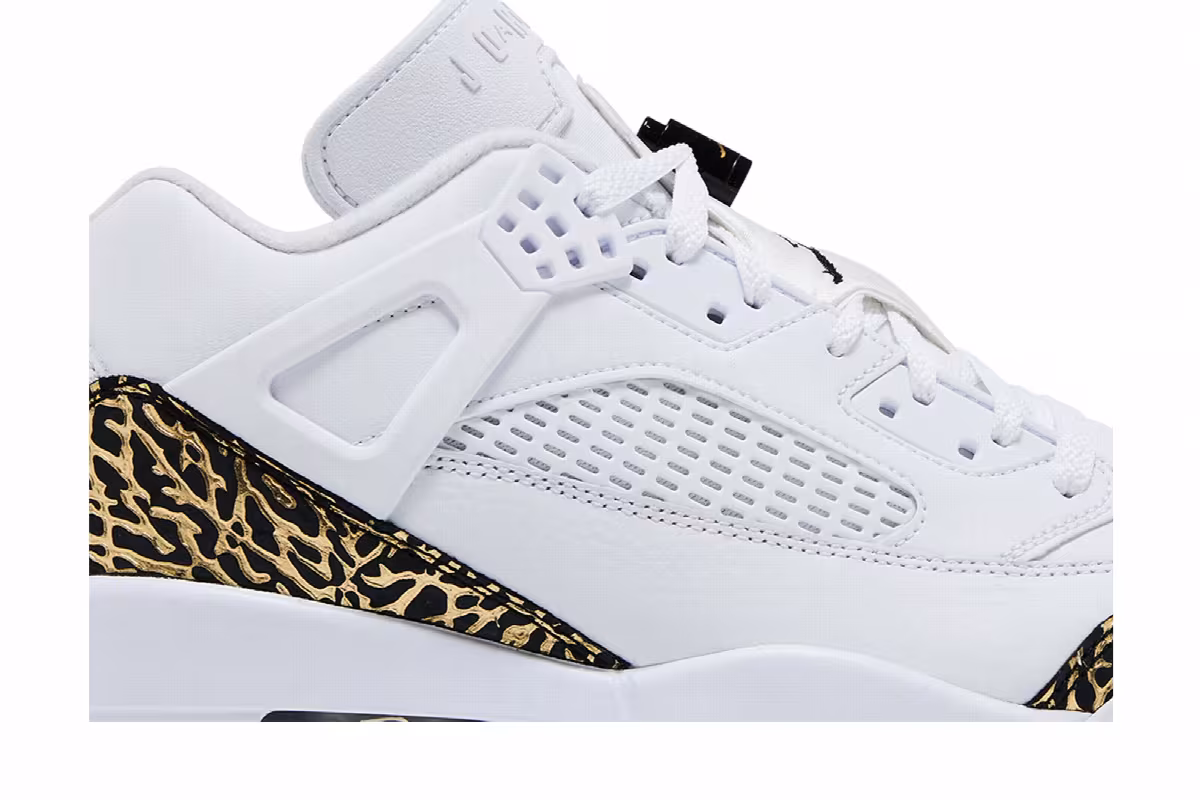 Air Jordan Spizike Low White Black Metallic Gold, view 3