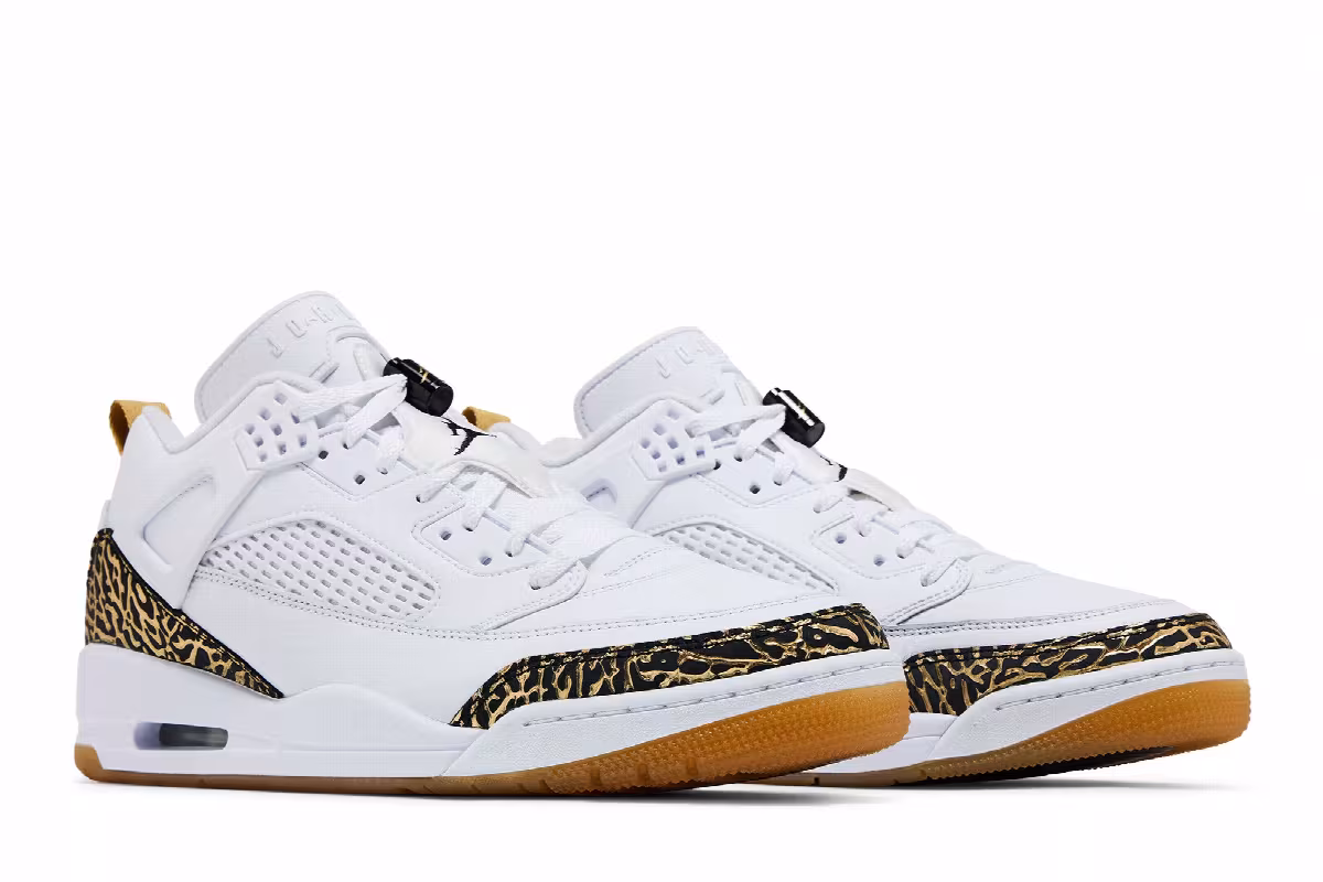 Air Jordan Spizike Low White Black Metallic Gold, view 9