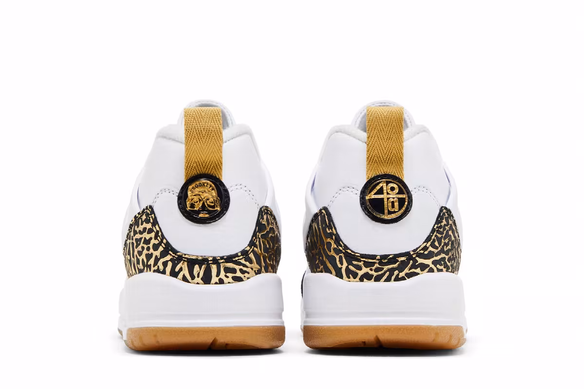 Air Jordan Spizike Low GS White Black Metallic Gold, view 7
