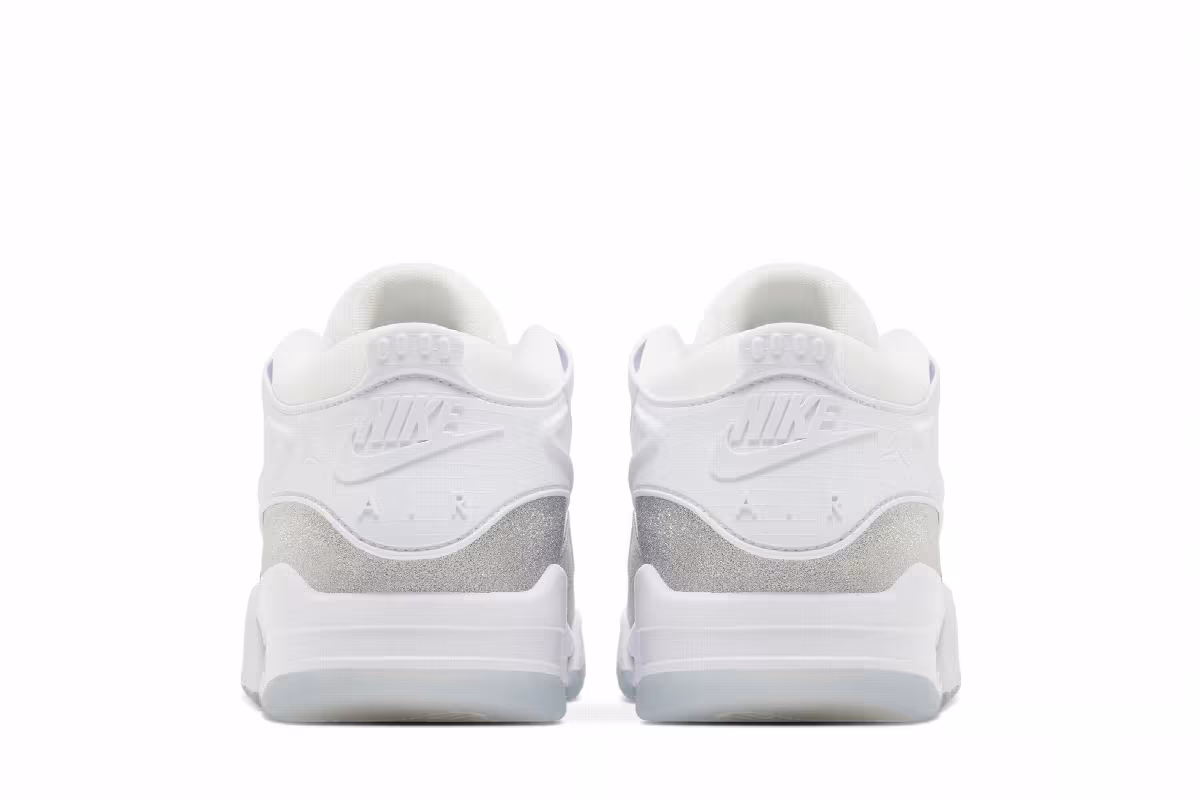 Women's Air Jordan 4 RM White Silver Glitter, view 7