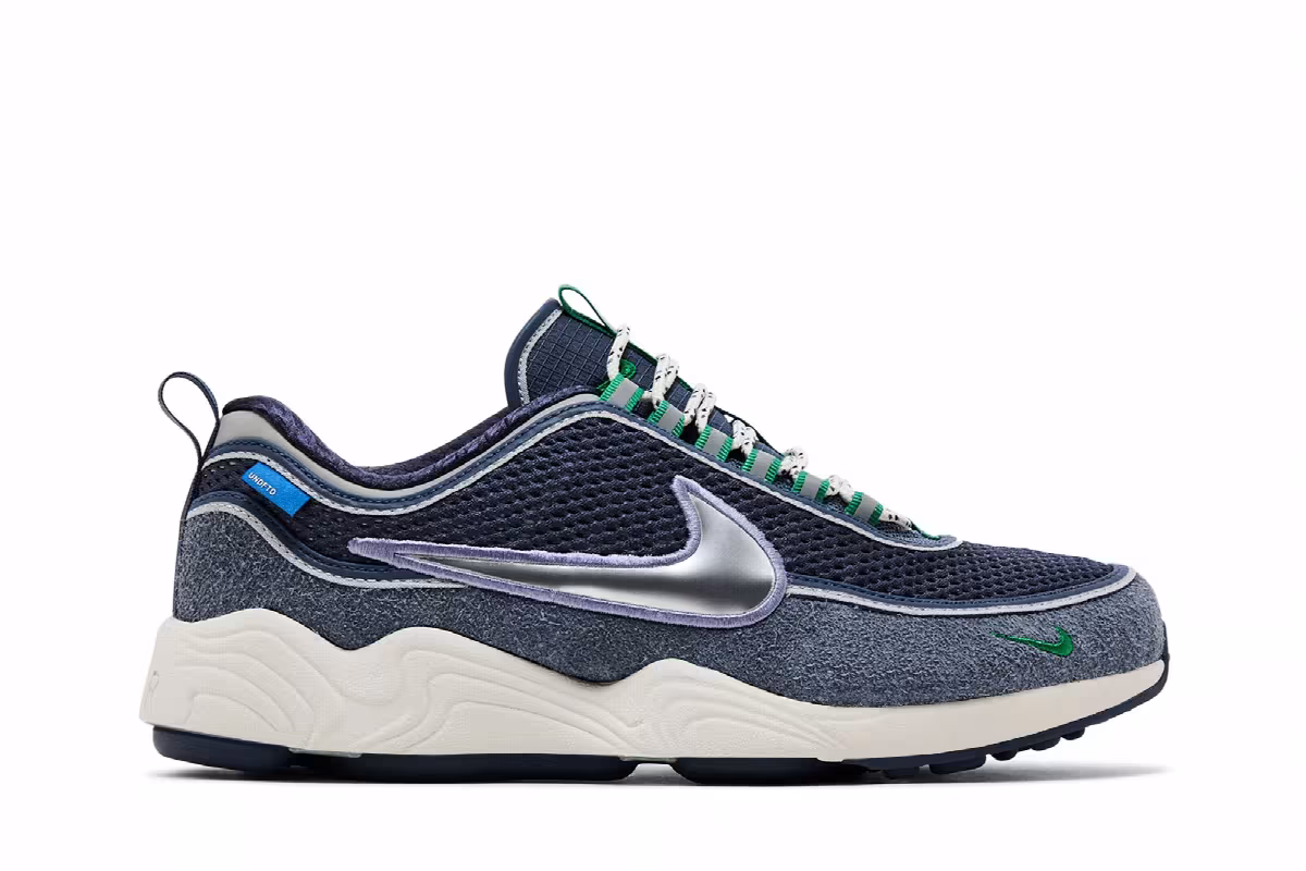 Undefeated x Nike Air Zoom Spiridon SP Thunder Blue, view 2