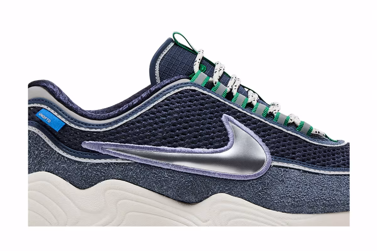 Undefeated x Nike Air Zoom Spiridon SP Thunder Blue, view 3