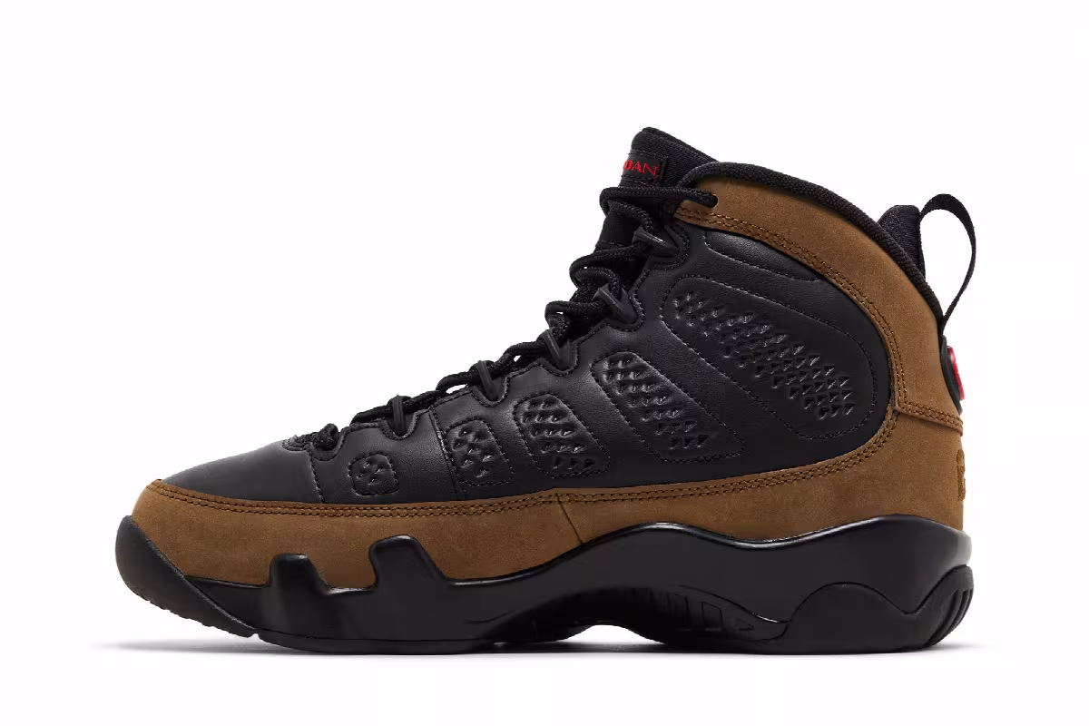 Air Jordan 9 GS Olive 2024, view 4