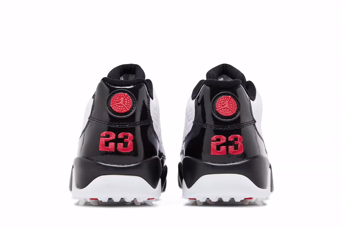 Air Jordan 9 Low Golf White Black True Red, view 7