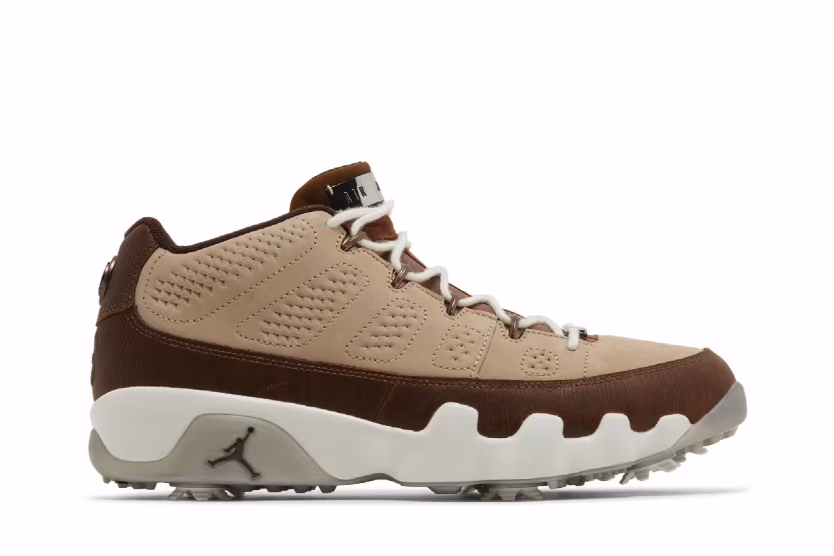 Happy Life Wood x Air Jordan 9 Low Golf Woodgrain, view 2