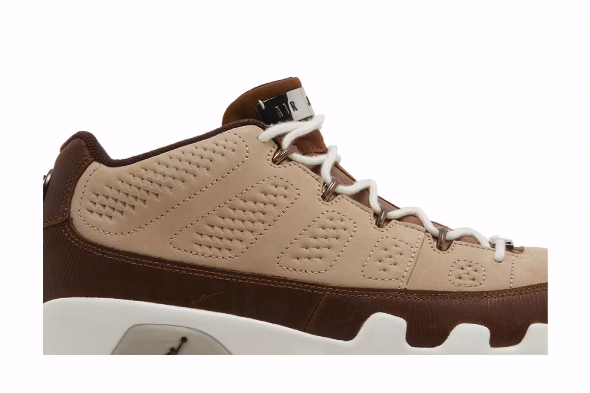 Happy Life Wood x Air Jordan 9 Low Golf Woodgrain, view 3