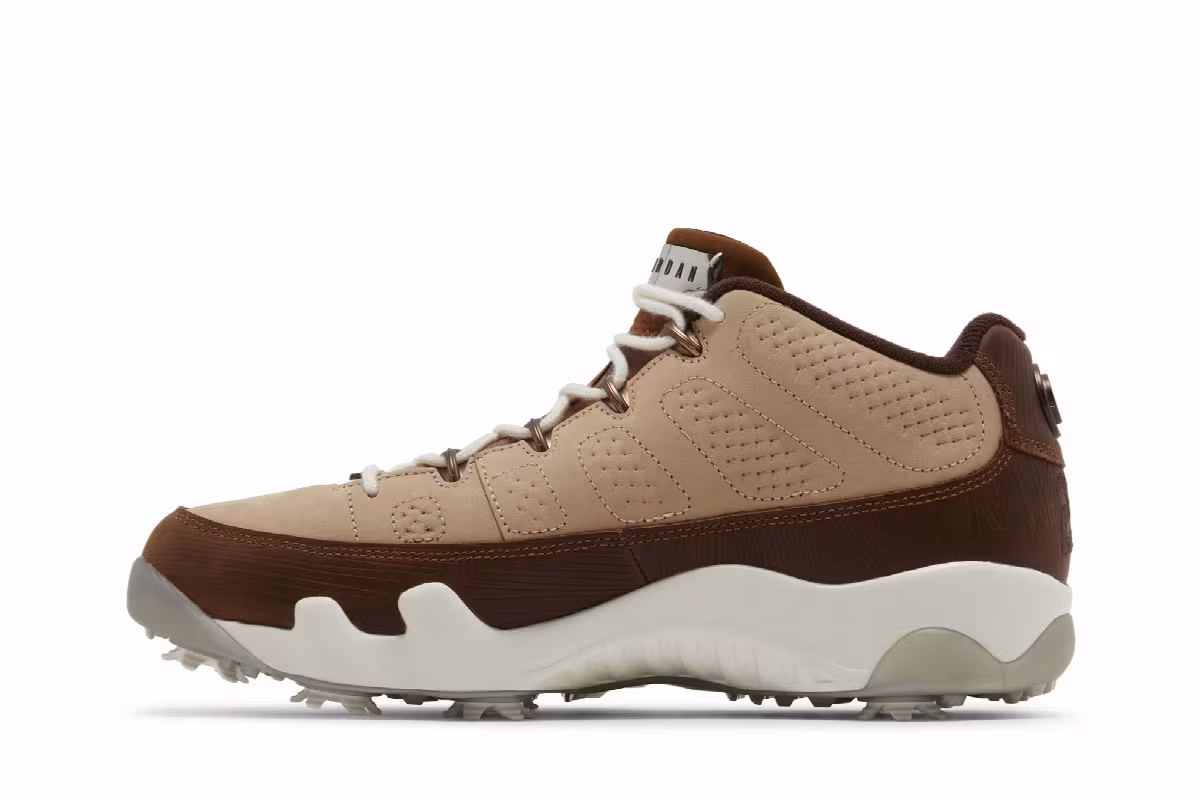 Happy Life Wood x Air Jordan 9 Low Golf Woodgrain, view 4