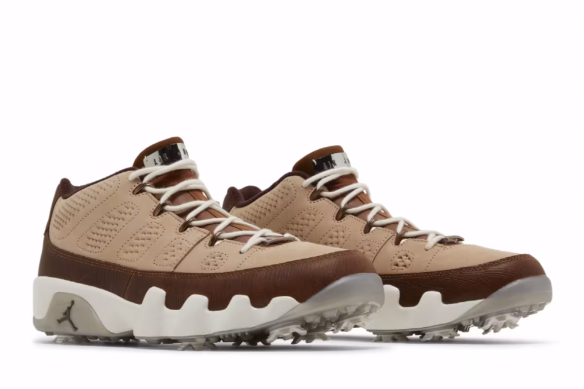 Happy Life Wood x Air Jordan 9 Low Golf Woodgrain, view 9