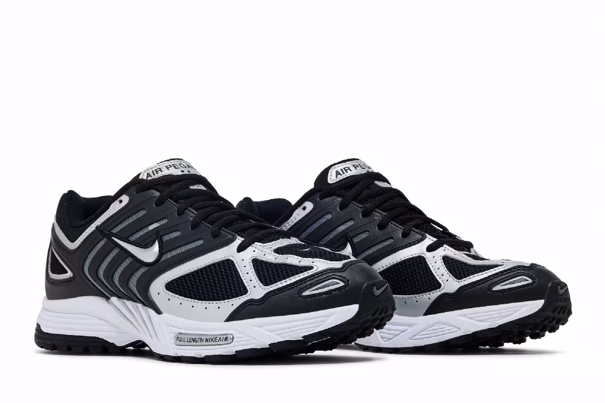 Nike Air Pegasus 2K5 Black Metallic Silver, view 9