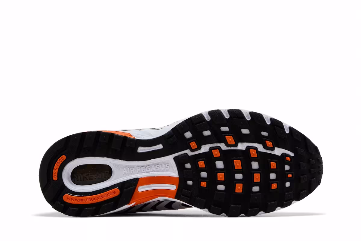 Nike Air Pegasus 2K5 White Safety Orange, view 5