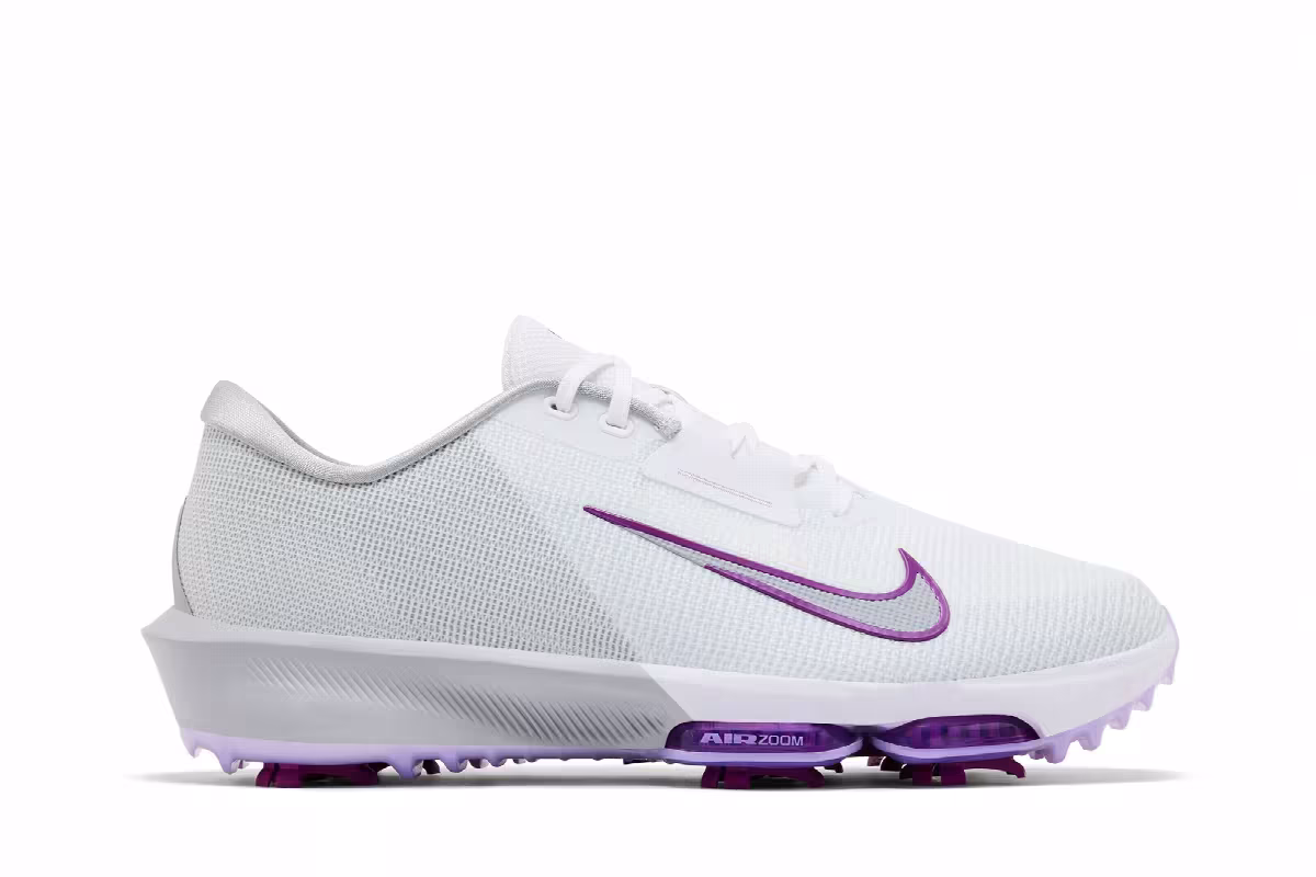 Nike Air Zoom Infinity Tour 2 Golf Light Smoke Grey Vivid Purple, view 2