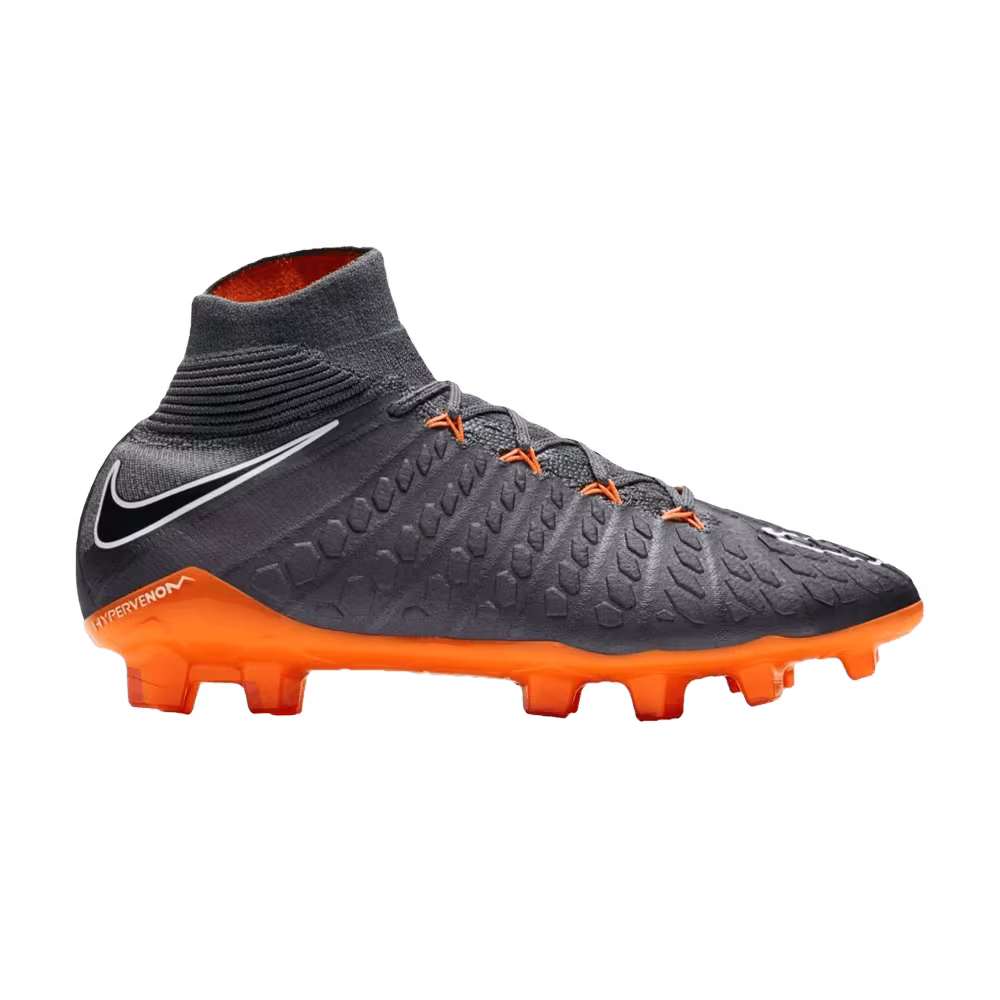 Nike Hypervenom 3 Elite DF FG GS Dark Grey Total Orange