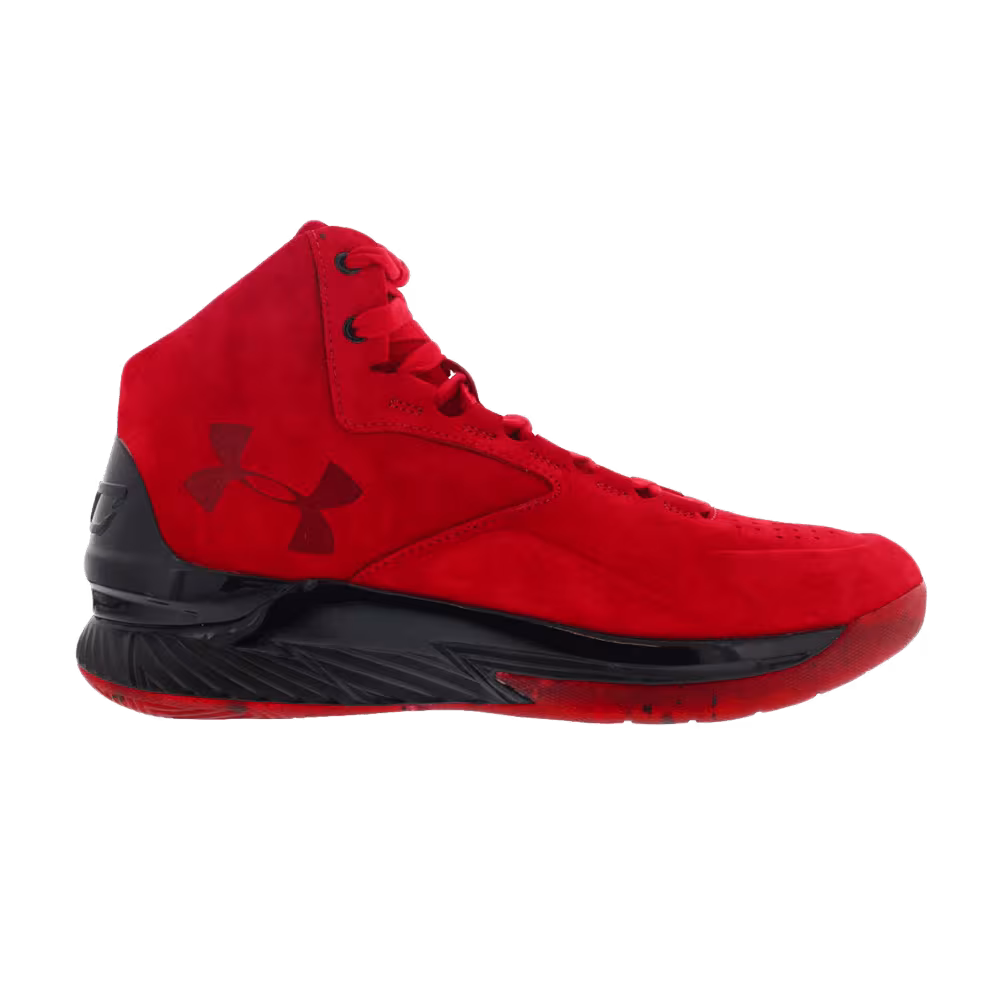 Under Armour Curry Lux Mid Suede Red