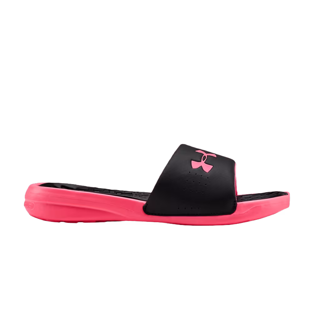 Under Armour Women's Playmaker Fixed Strap Slide Black Pink