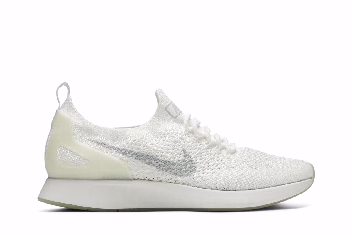 Nike Women's Air Zoom Mariah Flyknit Racer White Pure Platinum, view 2
