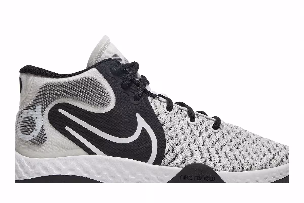 Nike KD Trey 5 VIII EP White Black, view 3