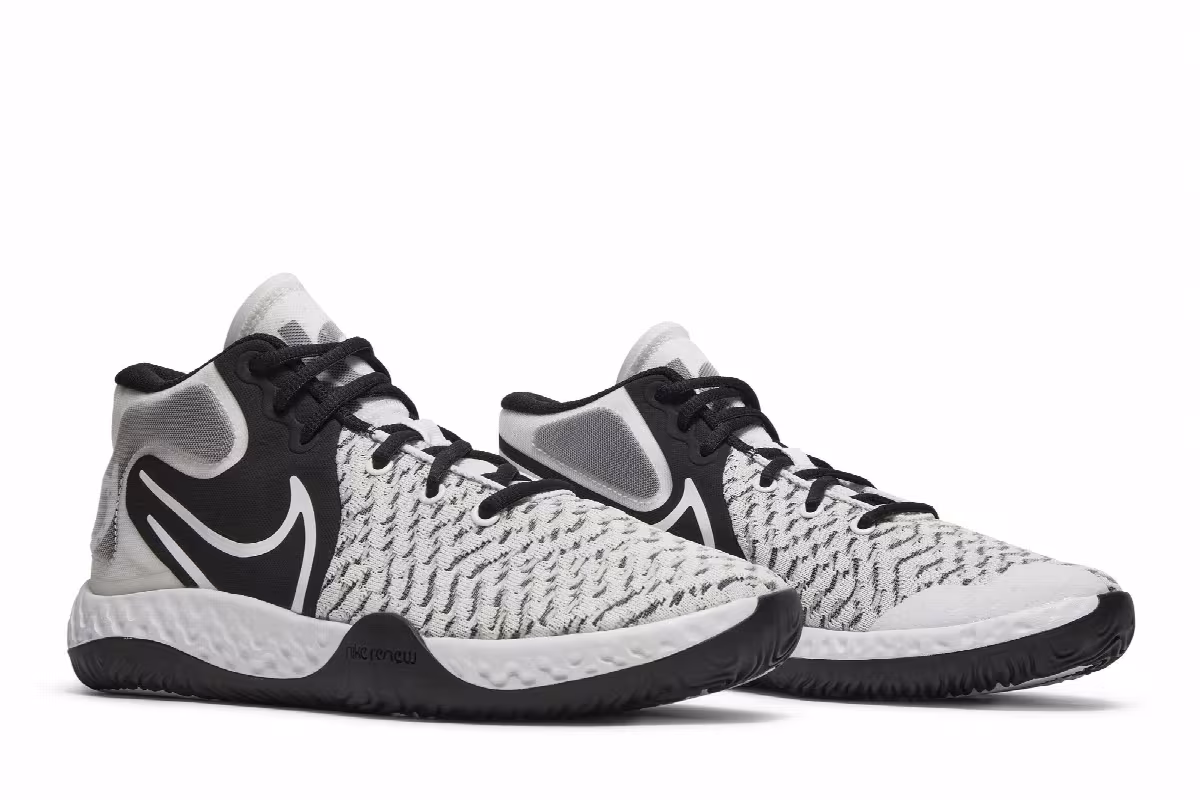 Nike KD Trey 5 VIII EP White Black, view 9