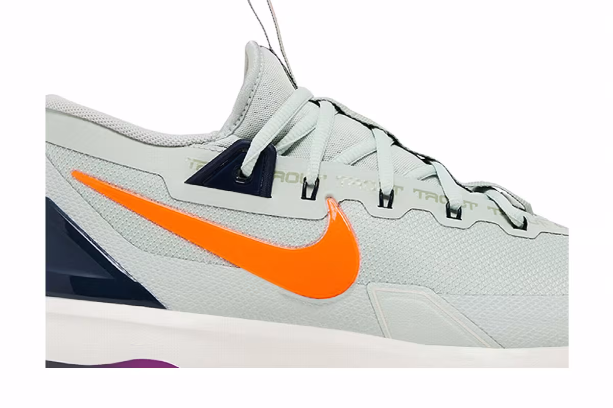 Nike Force Trout 9 Elite MCS Light Silver Orange, view 3