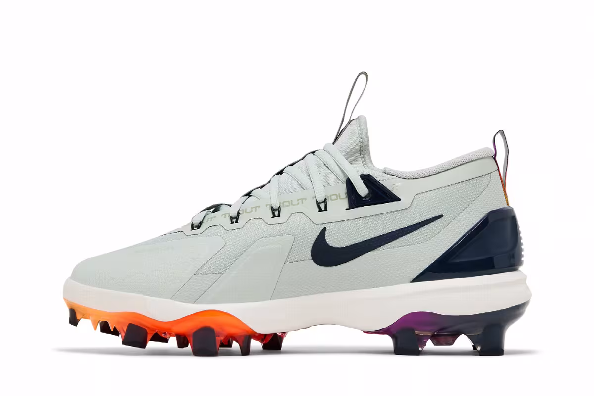 Nike Force Trout 9 Elite MCS Light Silver Orange, view 4