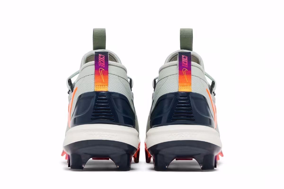 Nike Force Trout 9 Elite MCS Light Silver Orange, view 7