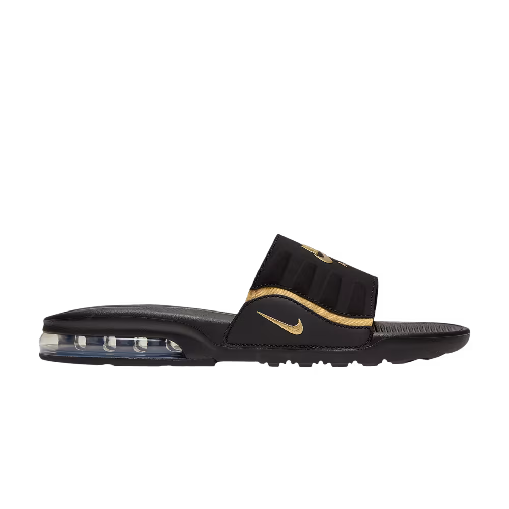 Nike Women's Air Max Camden Slide Black Metallic Gold