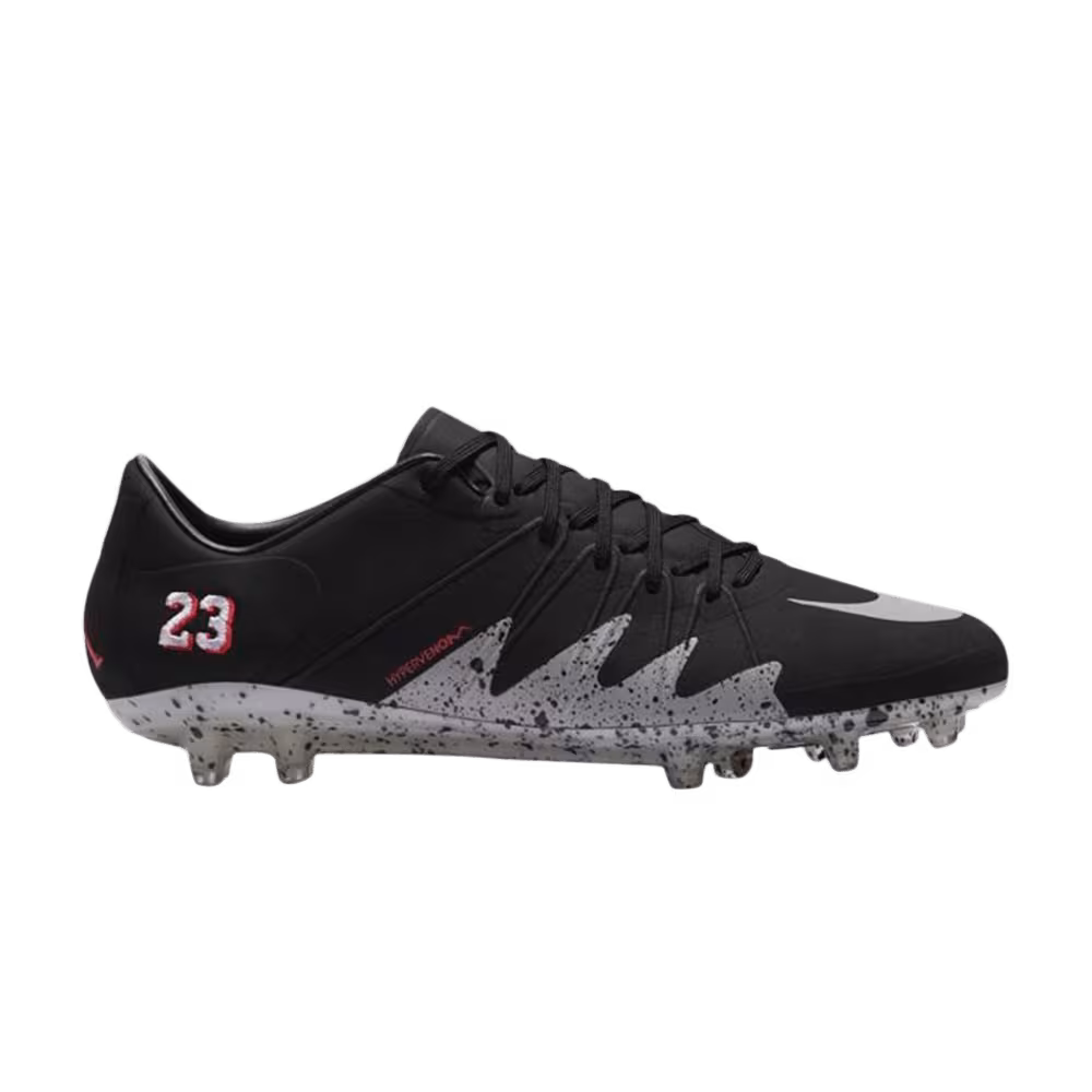 Air Jordan x Nike Hypervenom Phinish NJR FG Black Metallic Silver