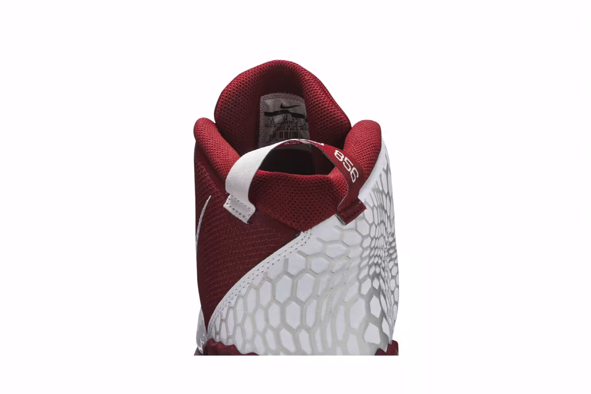 Nike Force Zoom Trout 5 Pro White University Red, view 8