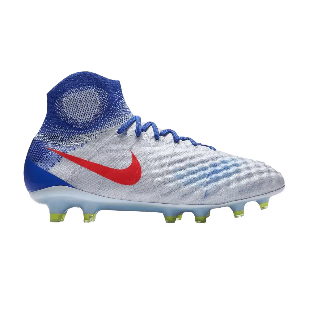 Nike Women's Magista Obra 2 FG Platinum Crimson Blue