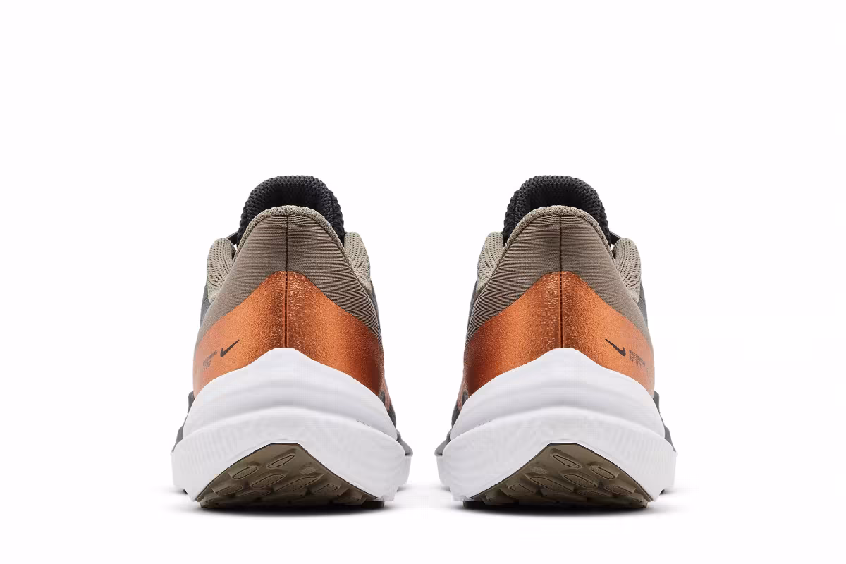 Nike Women's Air Winflo 9 Grey Metallic Copper, view 7