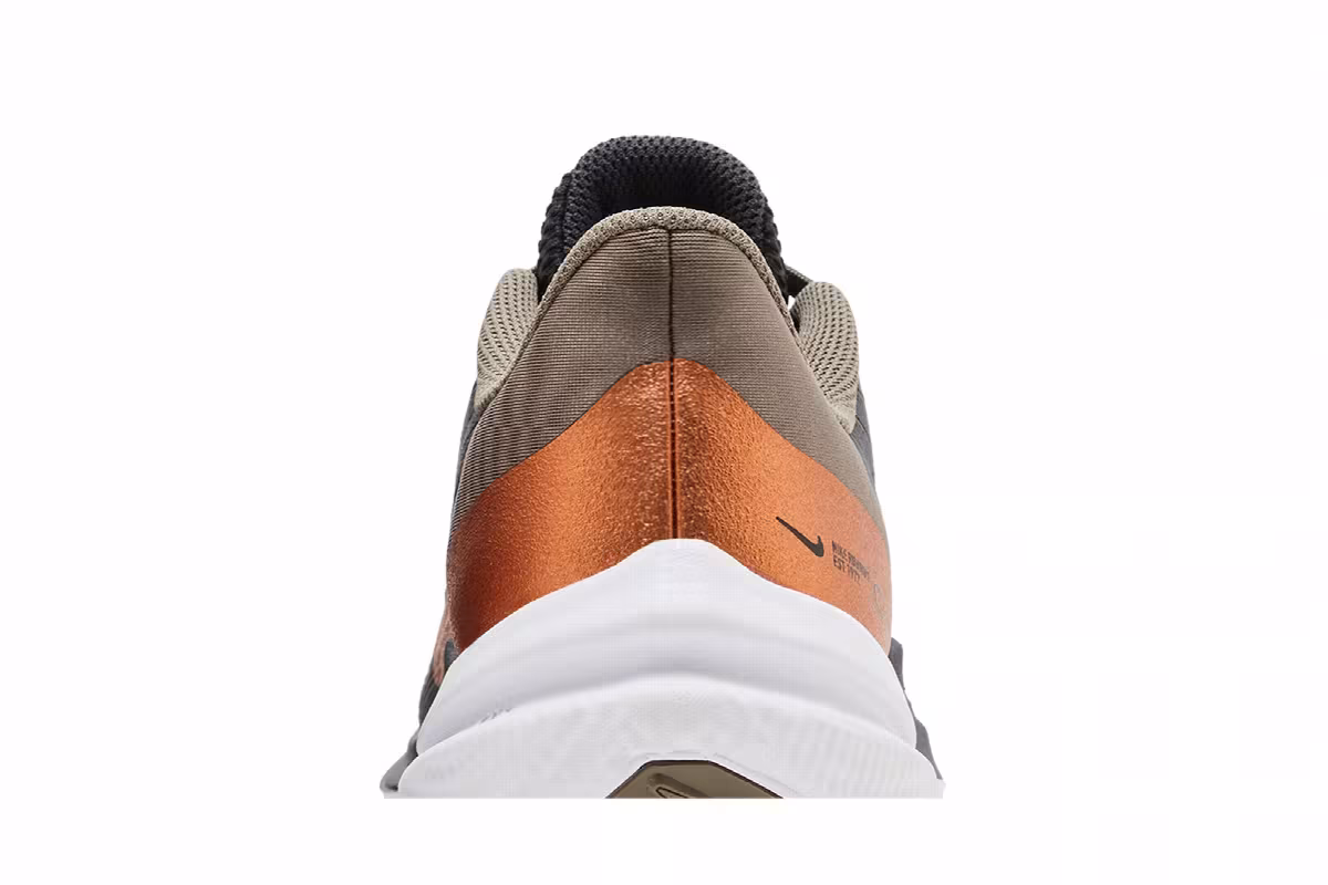 Nike Women's Air Winflo 9 Grey Metallic Copper, view 8