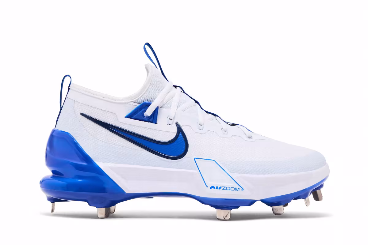 Nike Force Zoom Trout 9 Elite White Hyper Royal, view 2