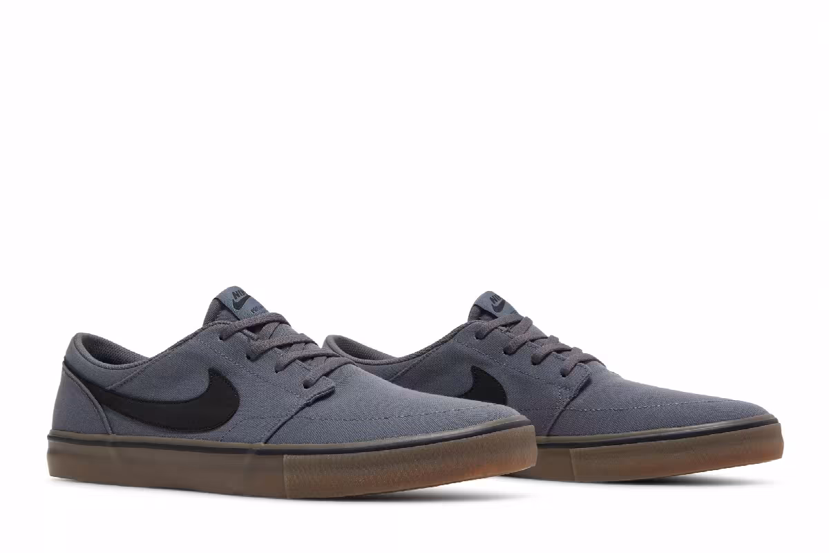 Nike Portmore 2 Solar Canvas SB Dark Grey Gum, view 9