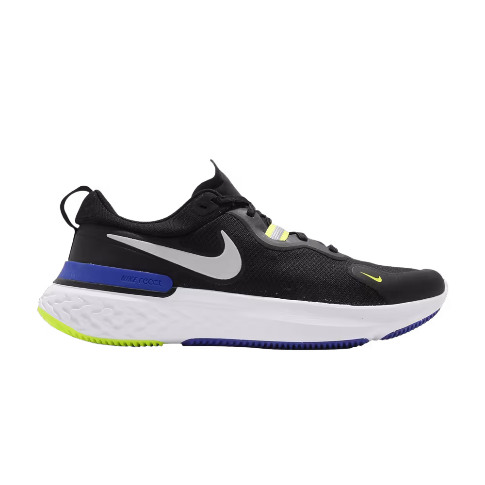 Nike React Miler Black Cyber Blue