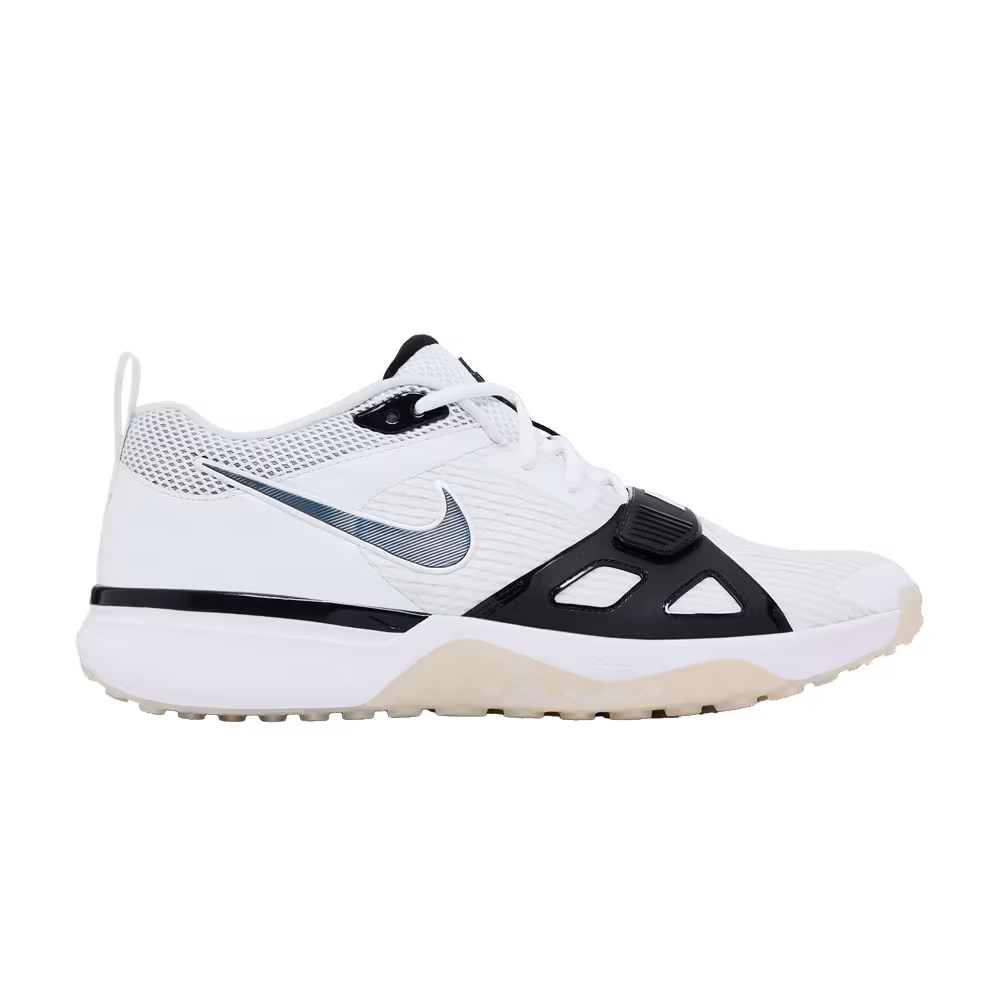 Nike Air Zoom Diamond Elite Turf White Iridescent - Black Outlined Swoosh