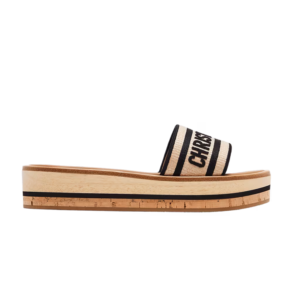 Dior Women's DWay Slide Raffia Black