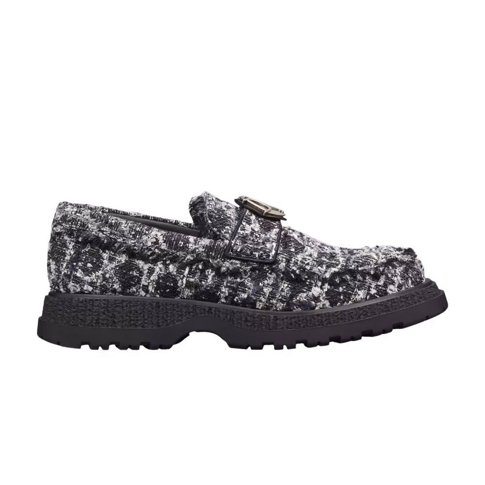 Dior Buffalo Loafer Cannage Tweed - Navy Blue